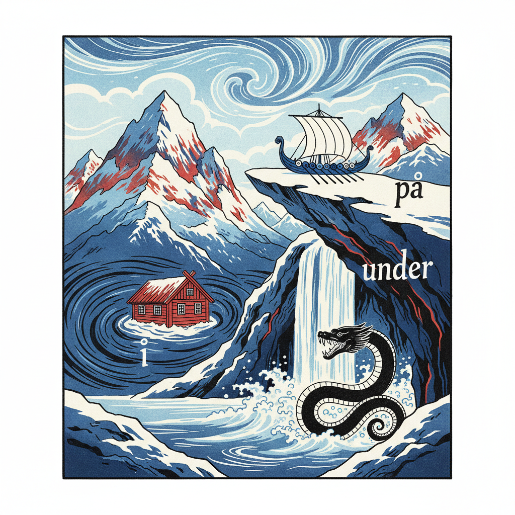 Norwegian A1 Grammar: Master Simple Prepositions (i, på, under)